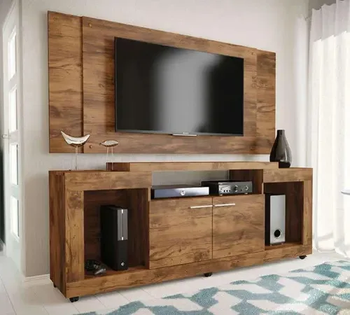 Rack Com Painel Para Tv Caemmun Oscar Jatobá