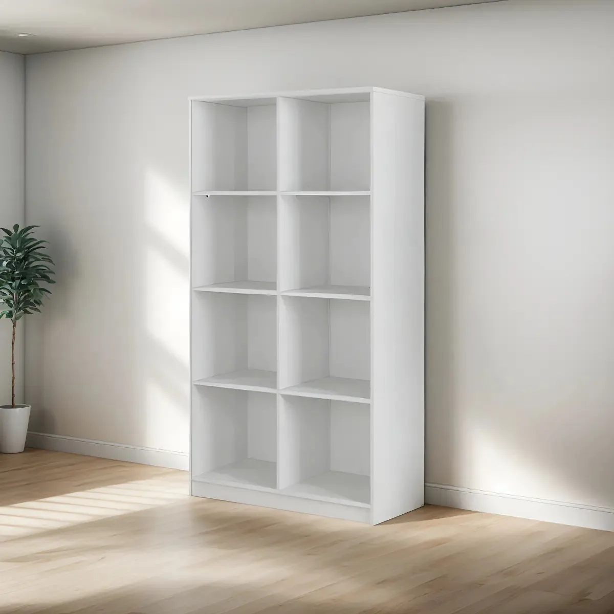 Estante Para Livros Alta Decorativa Meta Branca Caemmun