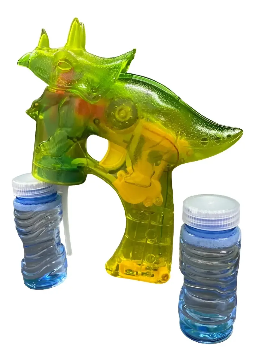 Pistola Lança Bolhas Dinossauro Barcelona Com Luz e Som