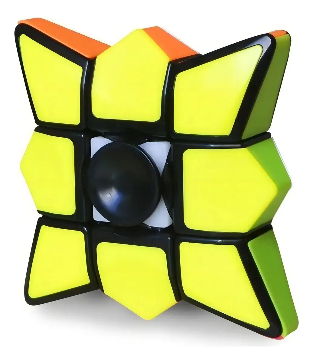 Cubo Mágico Anti Stress Fidget Finger Hand Spinner 2 Em 1 Cor da estrutura Colorido