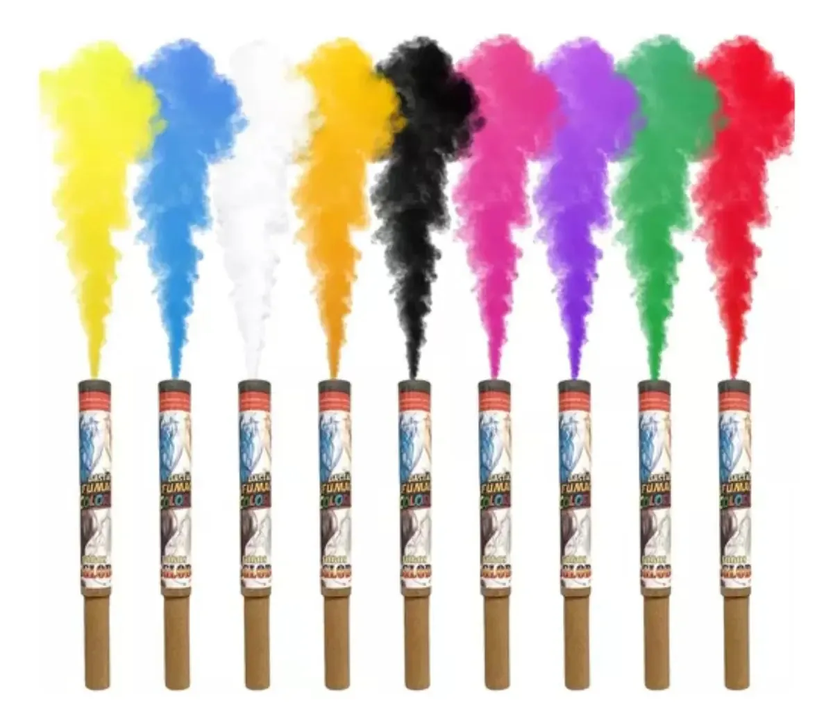 Fumaça Colorida Bastão Chá Revelação Time Futebol Ensaio 20mm Ecconomize Superfogos Cor Amarela