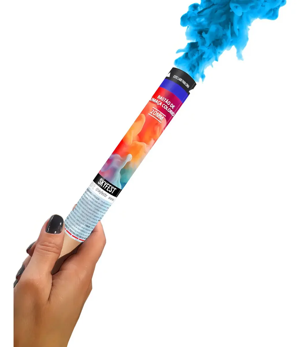 Fumaça Colorida Bastão 20mm Cores Fotografia Futebol Cor Azul