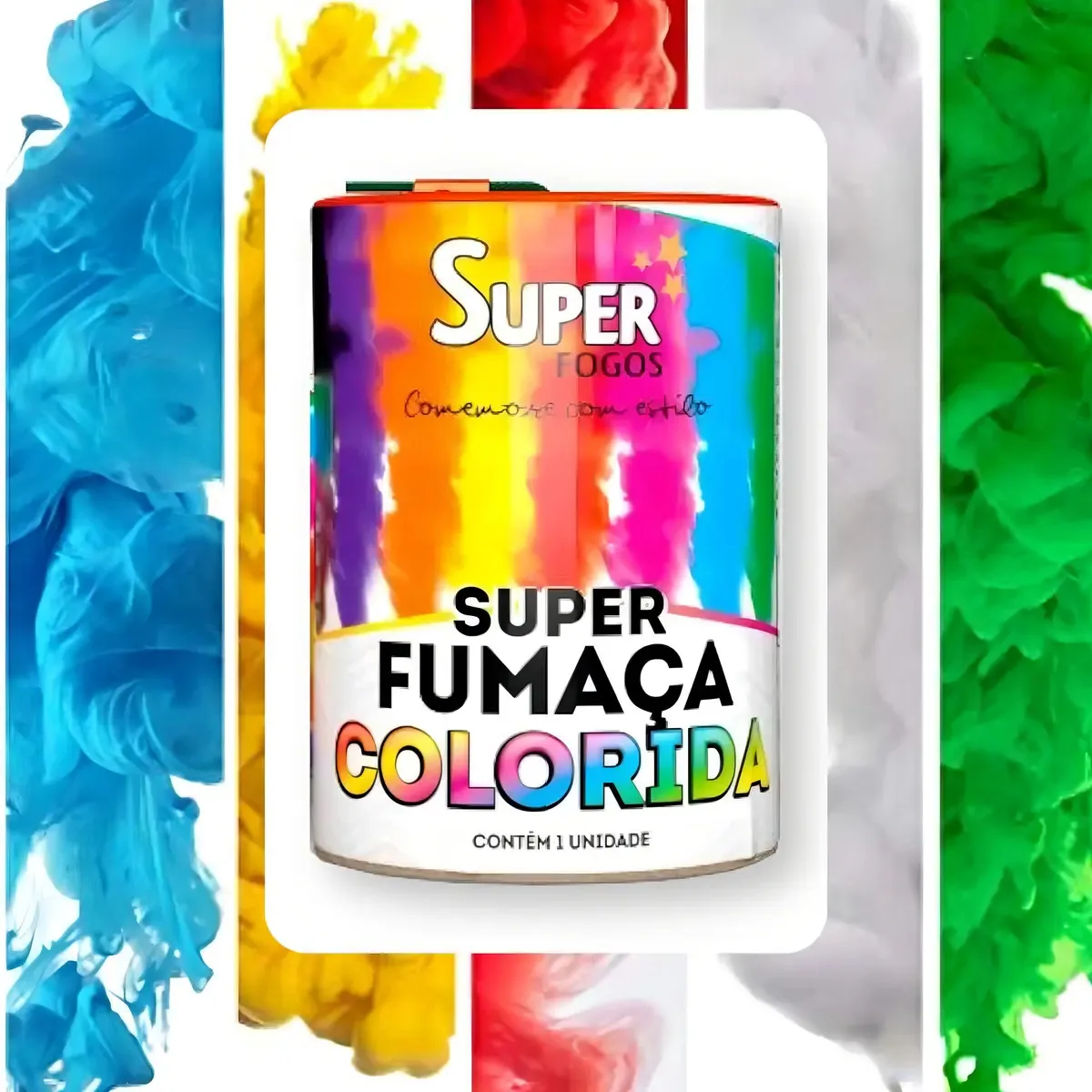 Fumaça Lata Grande Chá Revelação Fotos Torcida Cores Cor Azul
