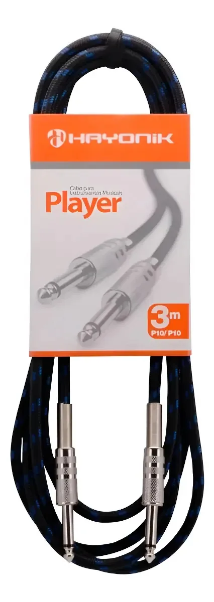 Cabo Extensor Hayonik P10 Stereo 10m Para Instrumentos Musicais