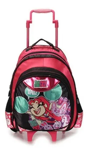 Mochila Rodinha Costas Jovens Titãs Rosa