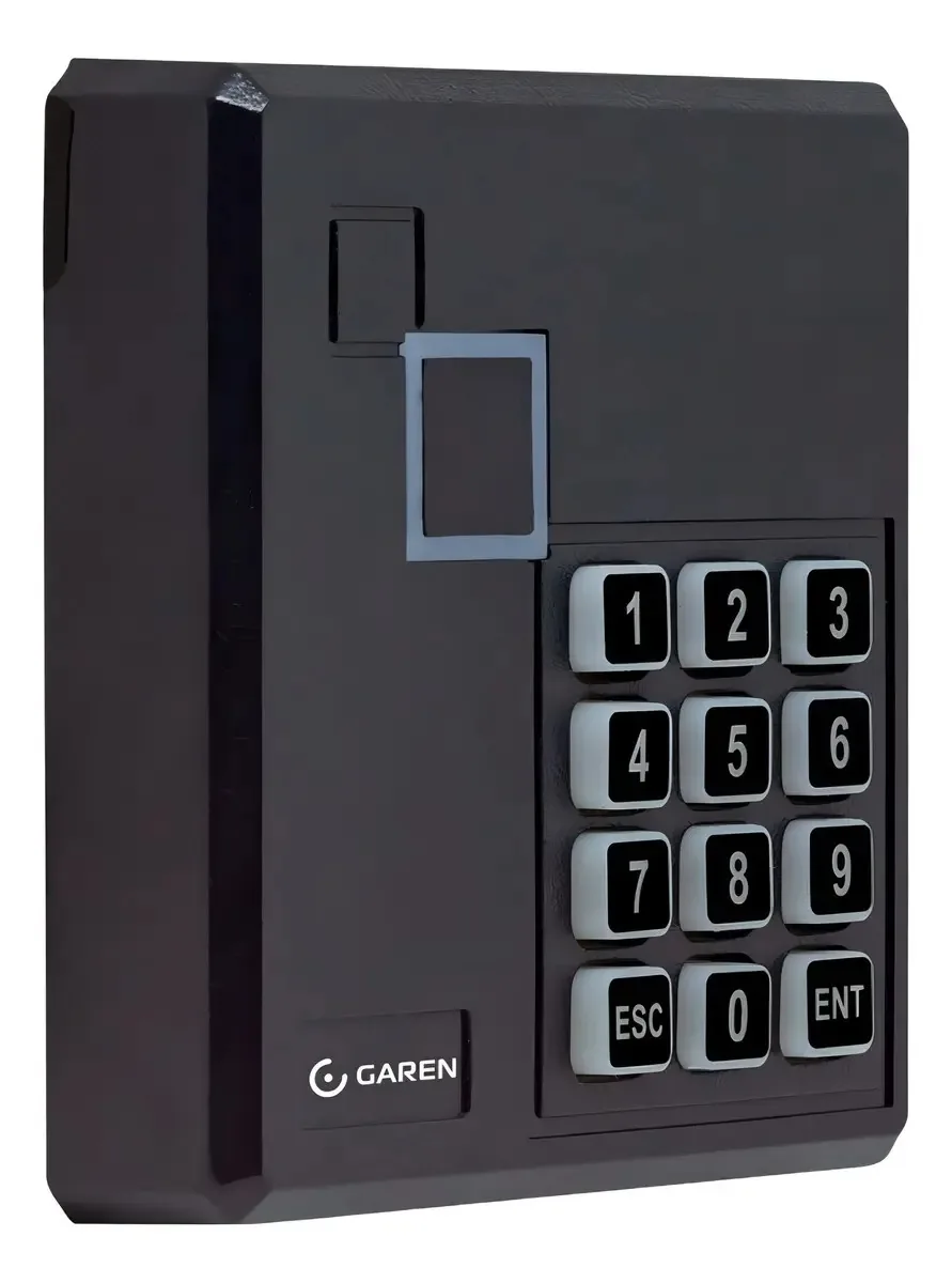 Leitor Cartão Proximidade Garen RFID 125KHz Teclado Wiegand IP65 Interno Externo