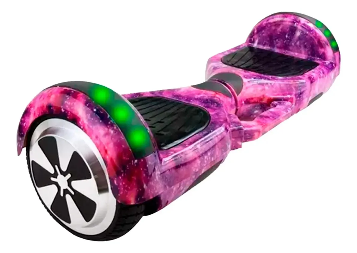 Skate Elétrico Hoverboard Hoverboard 6.5 Bluetooth Cor Roxo Galaxia