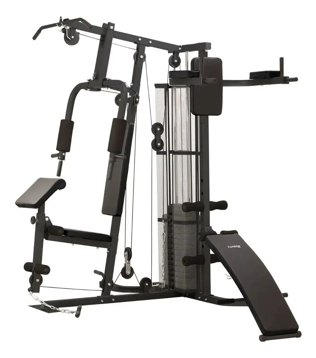 Multi Estação de Musculação Tander 70kg Anilhas Academia Completa