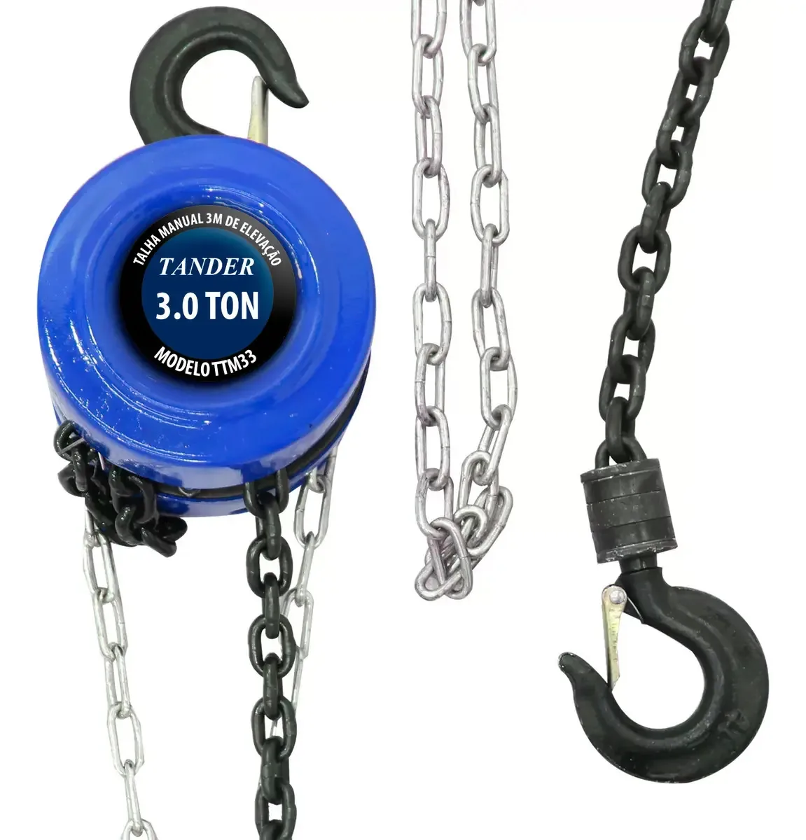 Talha Manual Tander 3 Toneladas 3m Elevação HSZ TTM33