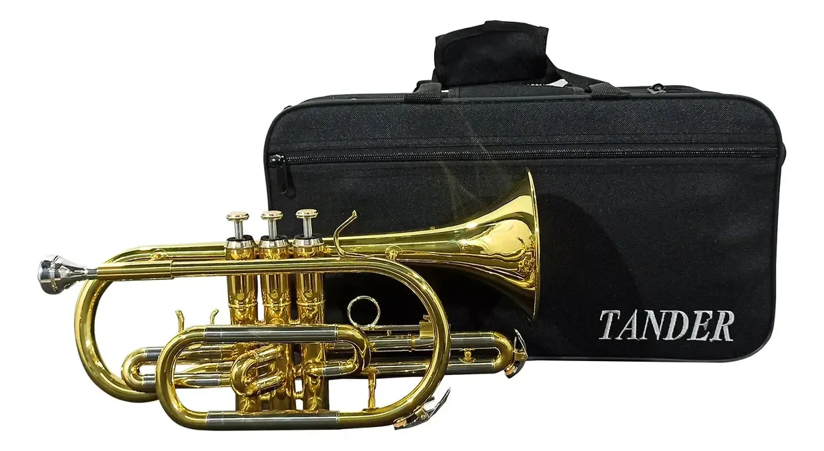 Trompete Si Bemol Laqueado Com Case
