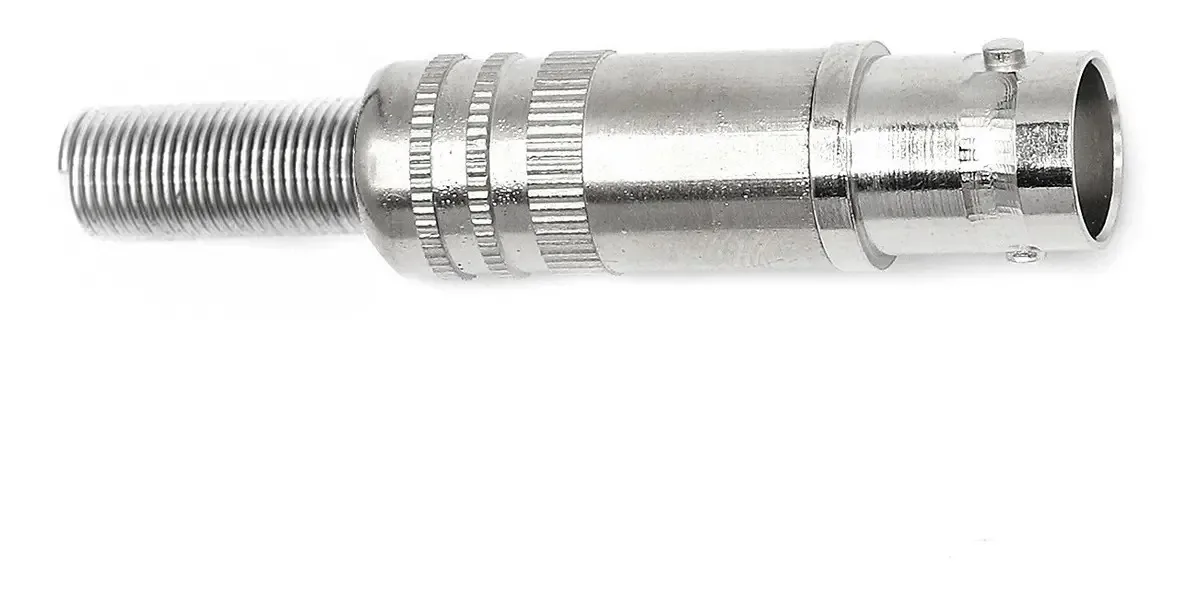 10 Conectores Bnc Femea Parafuso Para Cabo Com Mola 6mm