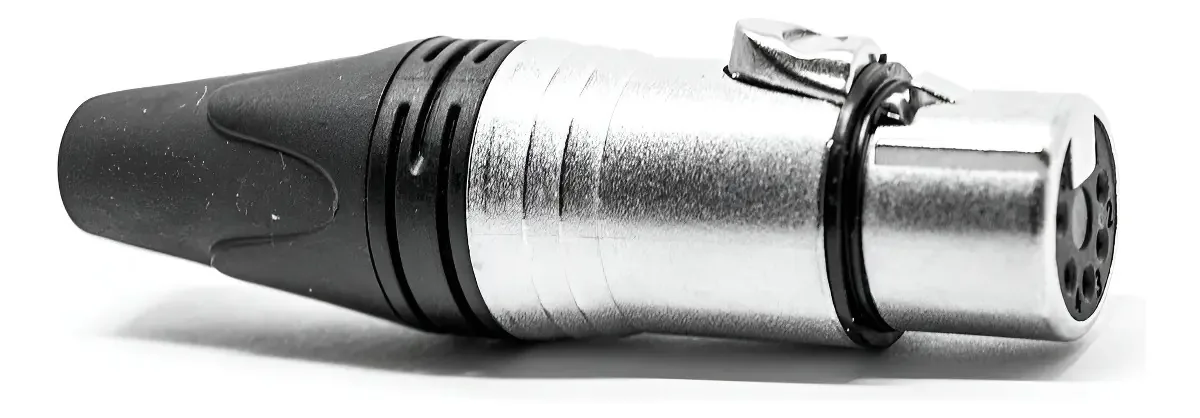 Kit 10 Conectores XLR Fêmea 5 Pinos DMX Starcable Preto