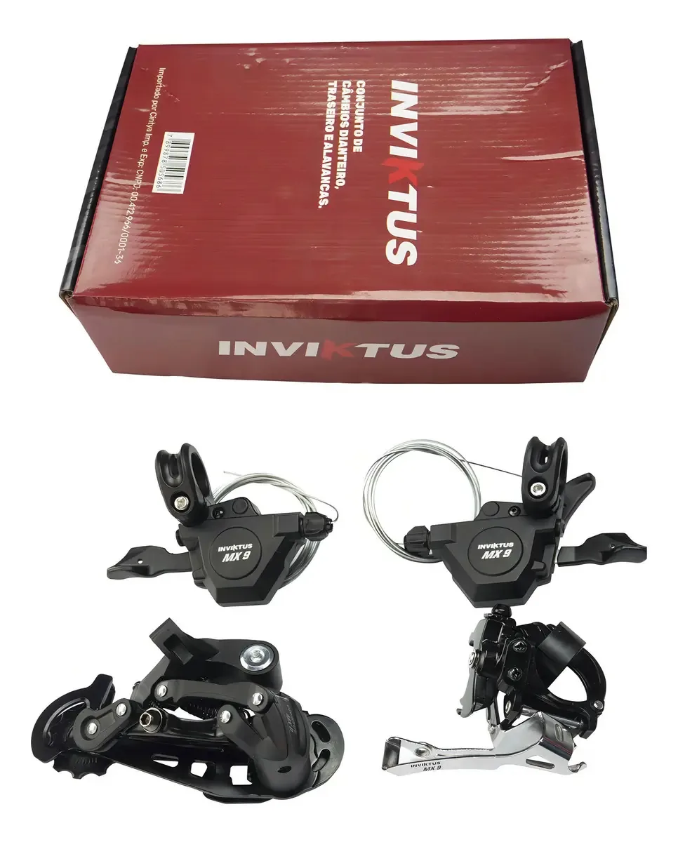 Kit De Cambio Transmissão 2x9v Inviktus Para Bicicleta