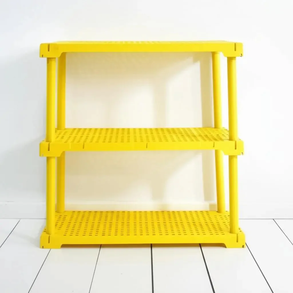 Estante Cube Com 3 Prateleiras Amarelo