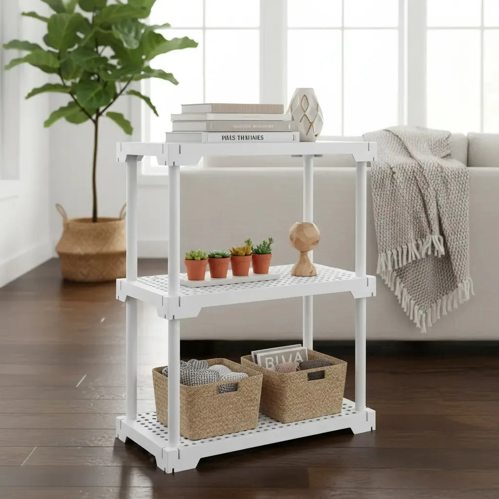Estante Poly Com 3 Prateleliras Branco
