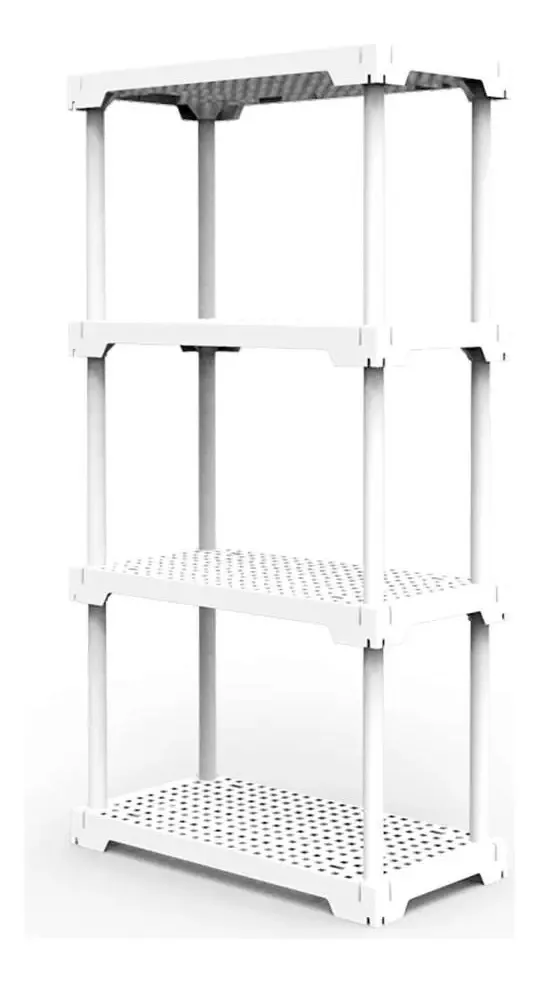 Estante Poly Com 4 Prateleiras Branco