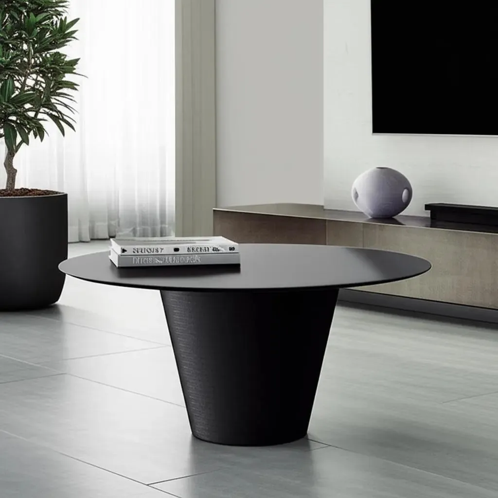 Mesa De Centro Fluo Preto