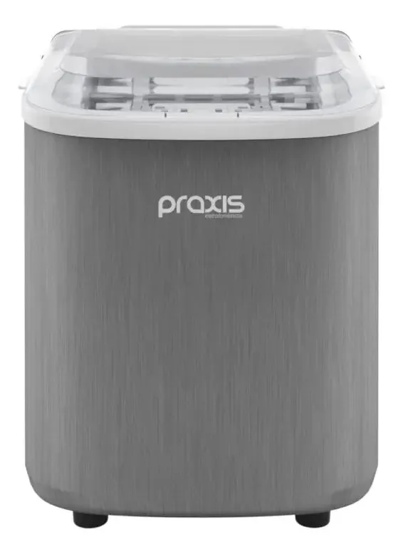 Máquina De Gelo Praxis Portátil 12kg/dia 112W Prata