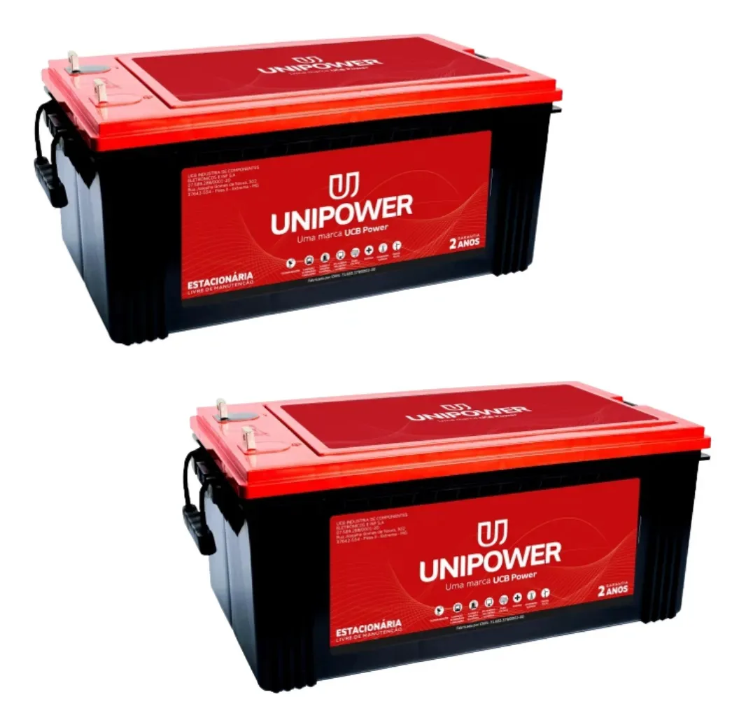 Kit Com 2 Bateria Estacionária Unipower Df4100 12v 240ah