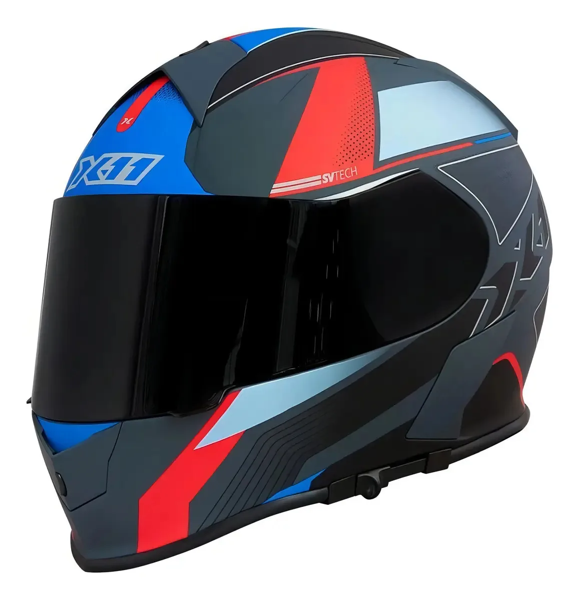 Capacete X11 Revo Pro Flagger Sv 2 Viseiras Preto/vermelho