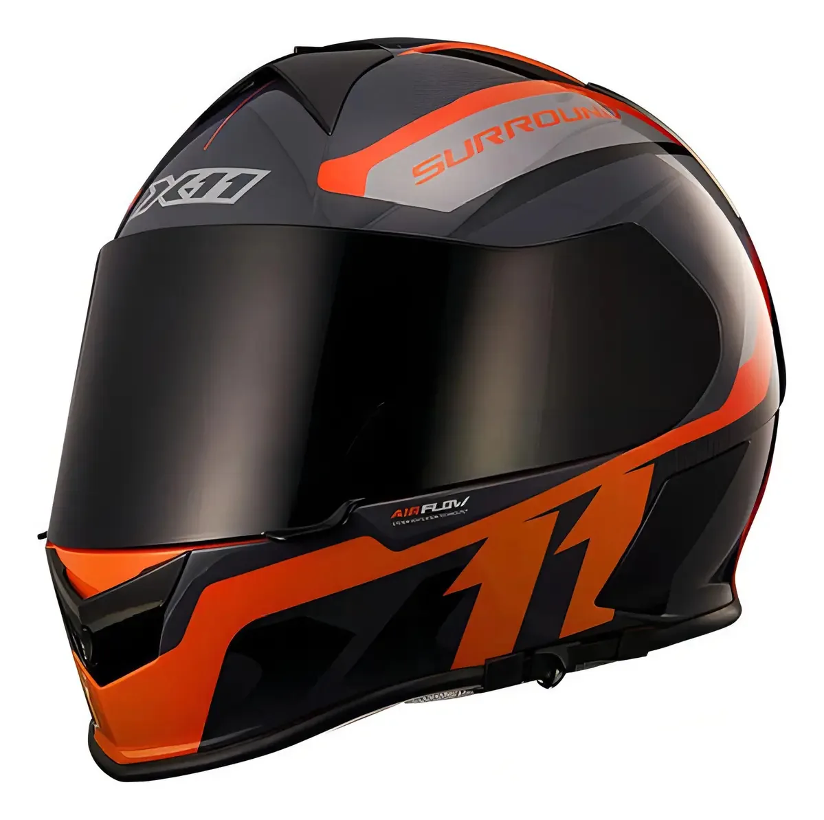 Capacete Moto Unissex Revo Pro Surround X11 64 Laranja