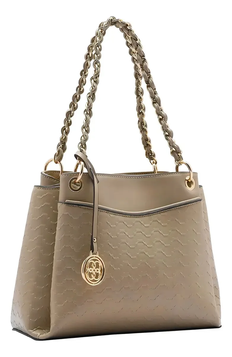 Bolsa De Ombro Feminina Chenson Soft Curvas 3484232 Cor Natural Correia De Ombro Natural