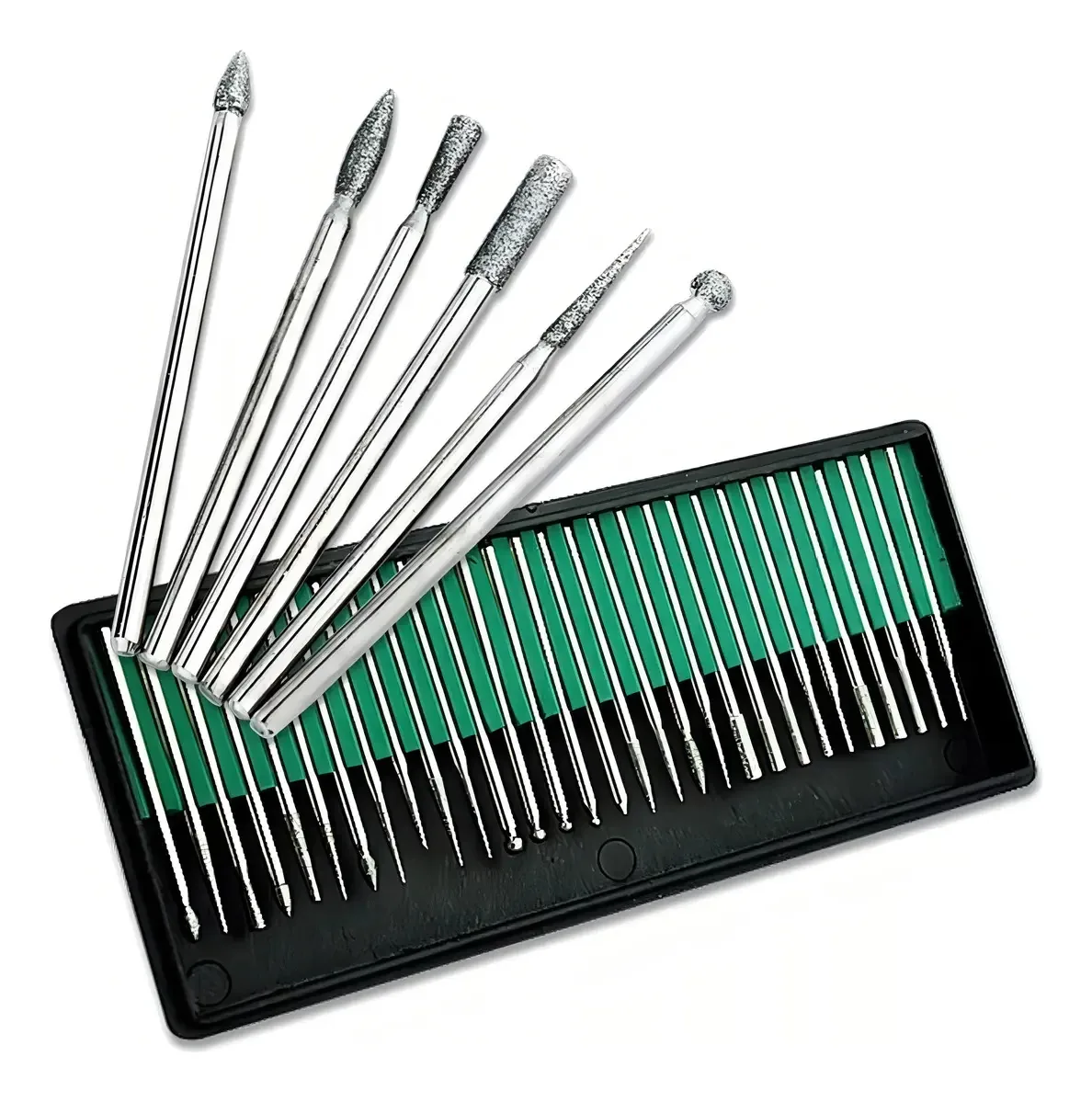 Jogo Kit Com 30 Pontas Diamantadas Para Micro Retífica