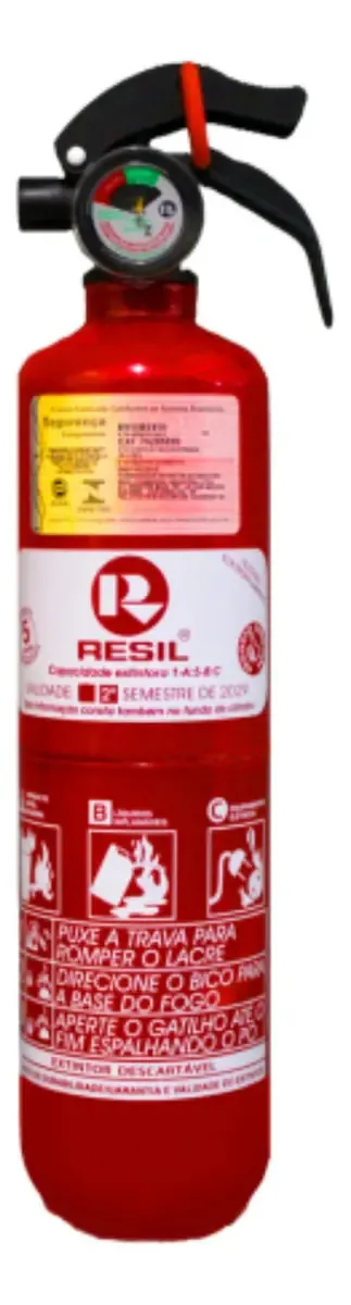 Extintor Veicular Resil 1kg ABC Pó Classe de Fogo ABC Carro
