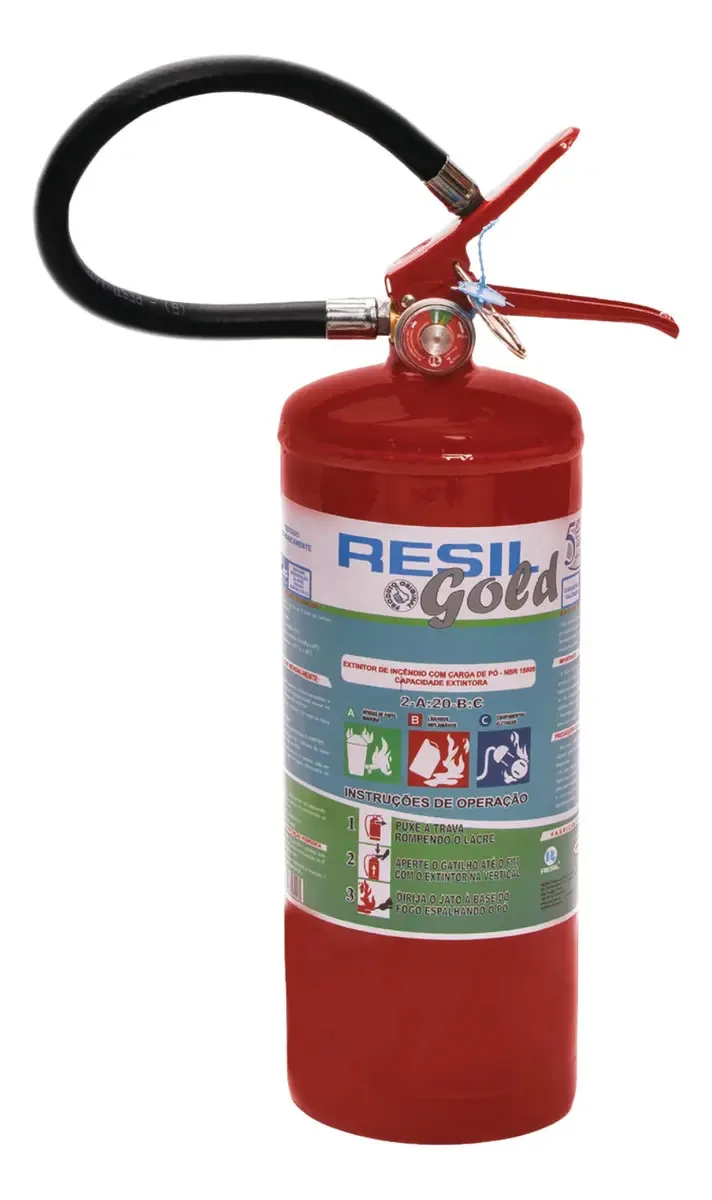 Extintor Resil Abc 4kg Linha Gold 5 Anos Comércio/indústria