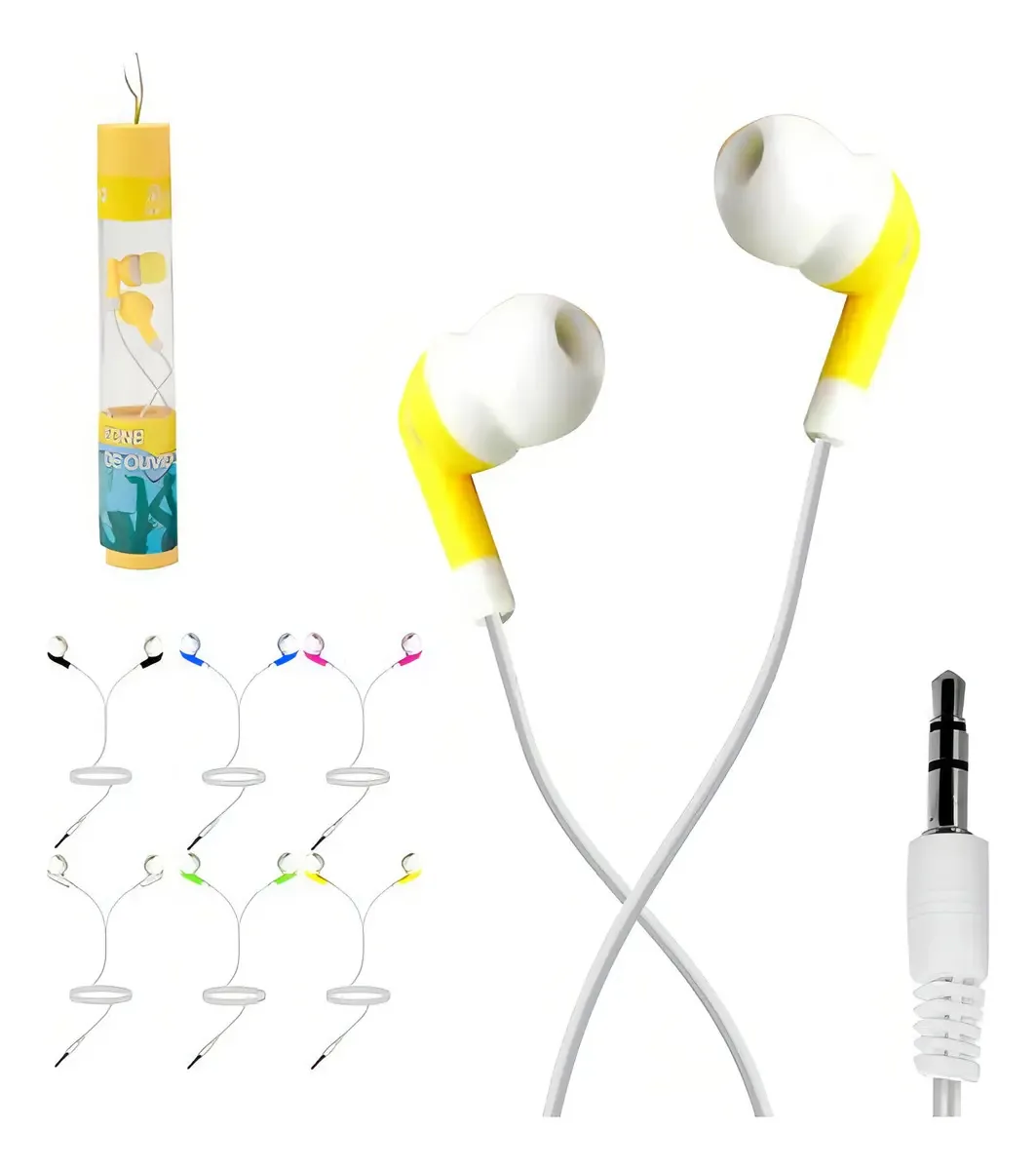 Fone De Ouvido Tubo 6cores