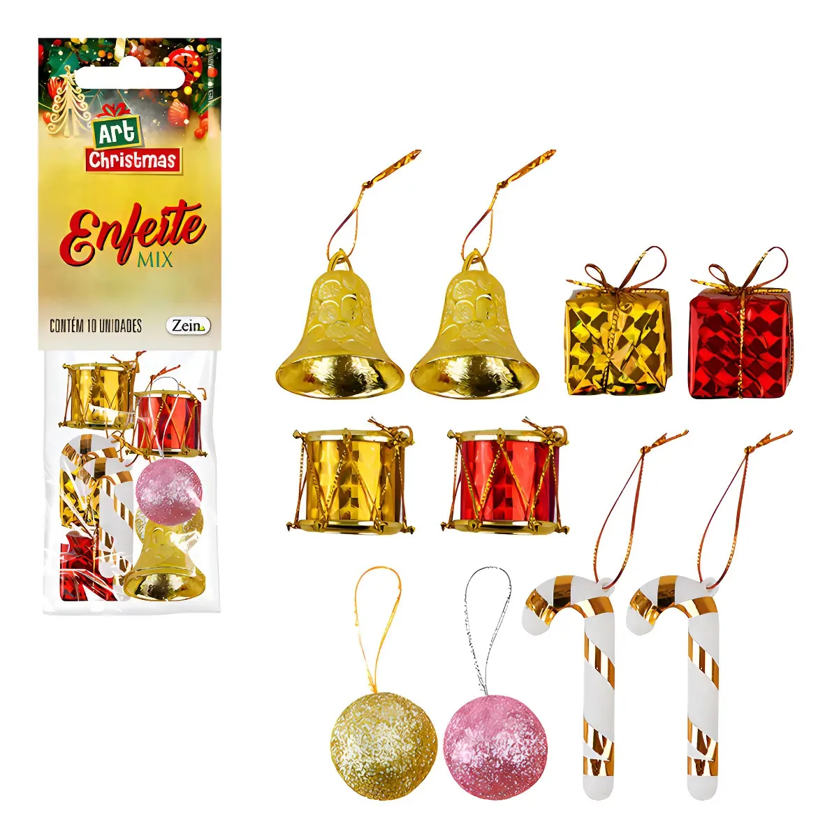 Cesta Palha Noel/boneco 14x13,5cm