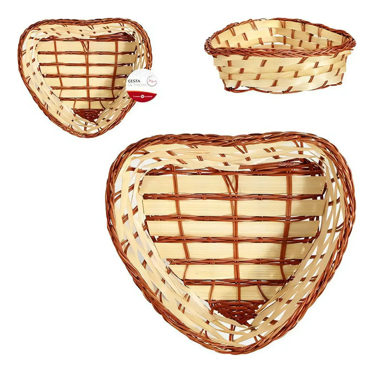 Cesta Palha Coracao