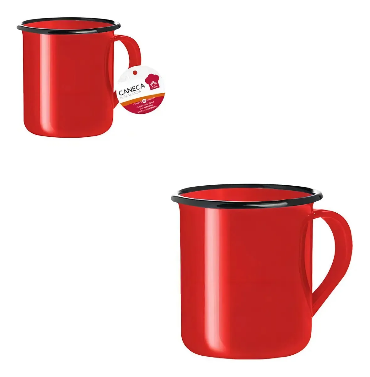 Caneca Esmaltada Vermelha 6cm