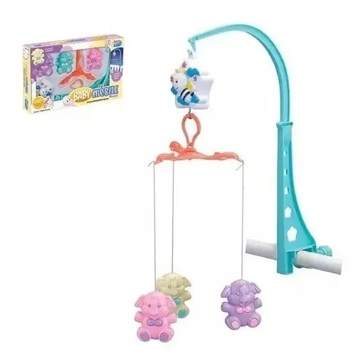 Mobile Musical A Corda Trio Elefantinhos Art Baby