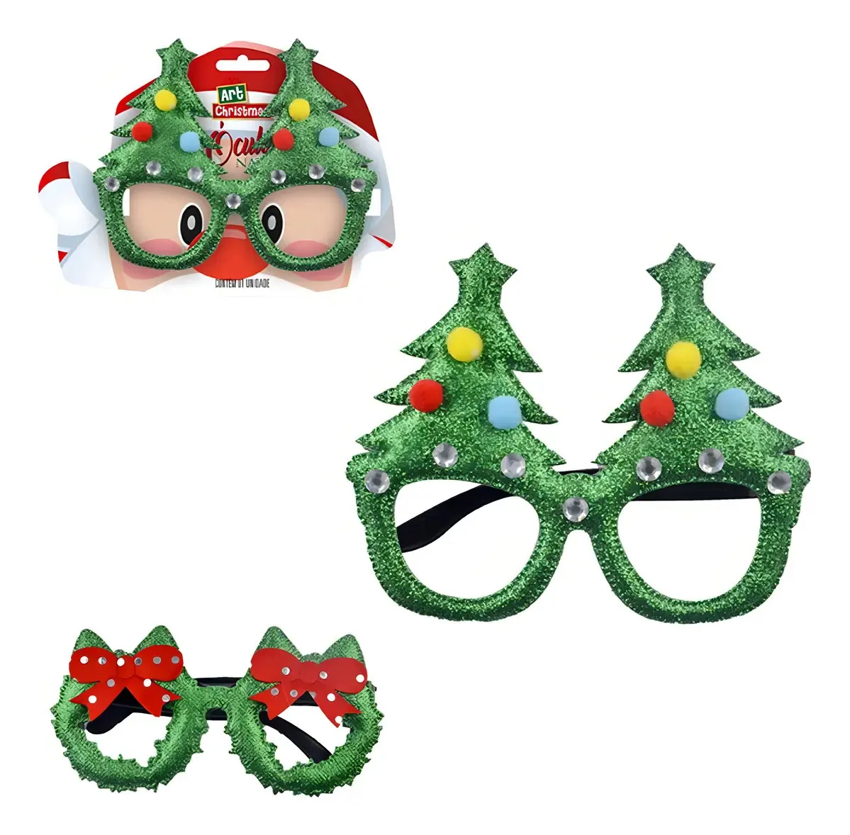Brinquedo óculos árvore De Natal Com Glitter Issam