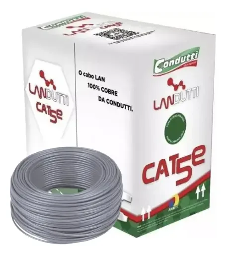 Cabo De Rede Cat5e 4px24awg Landutti Cinza 305m