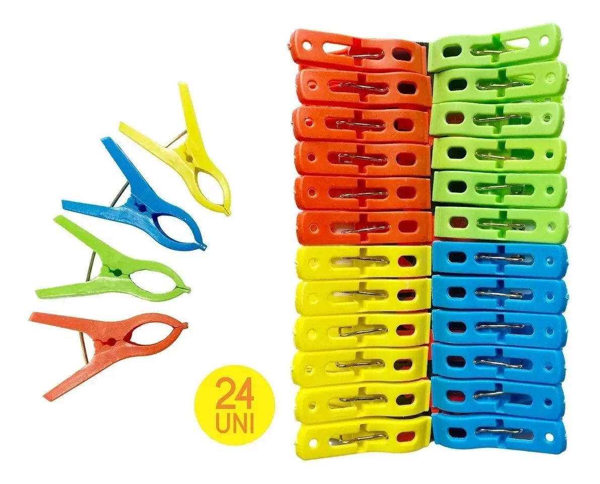 Kit 72 Prendedores Plástico Para Roupas Colorido