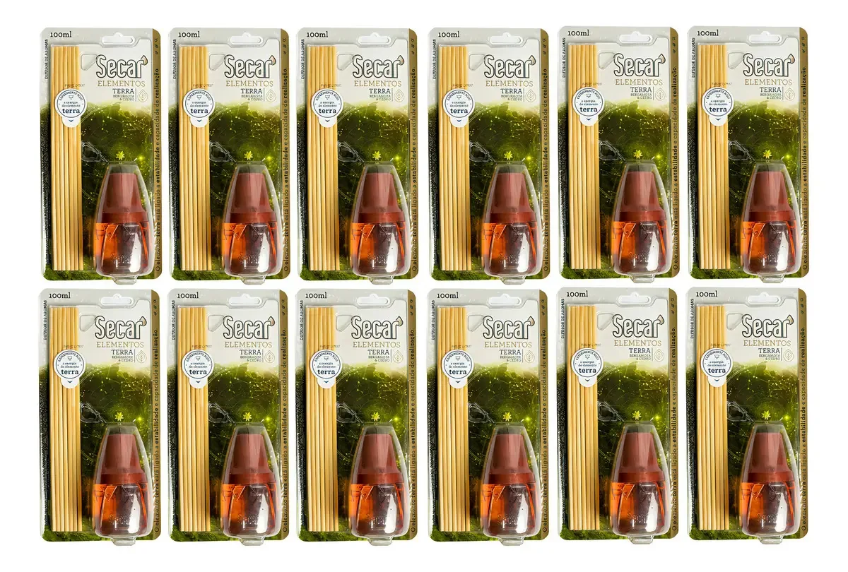 Kit C/ 12un Difusor De Aromas Secar Elementos 100ml