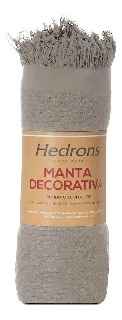 Manta Decorativa Para Sofá Búzios - Hedrons Taupe