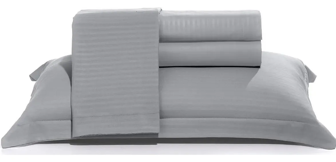 Jogo Roupa De Cama Luma Comfort - Solteiro Cor Cinza Cromo
