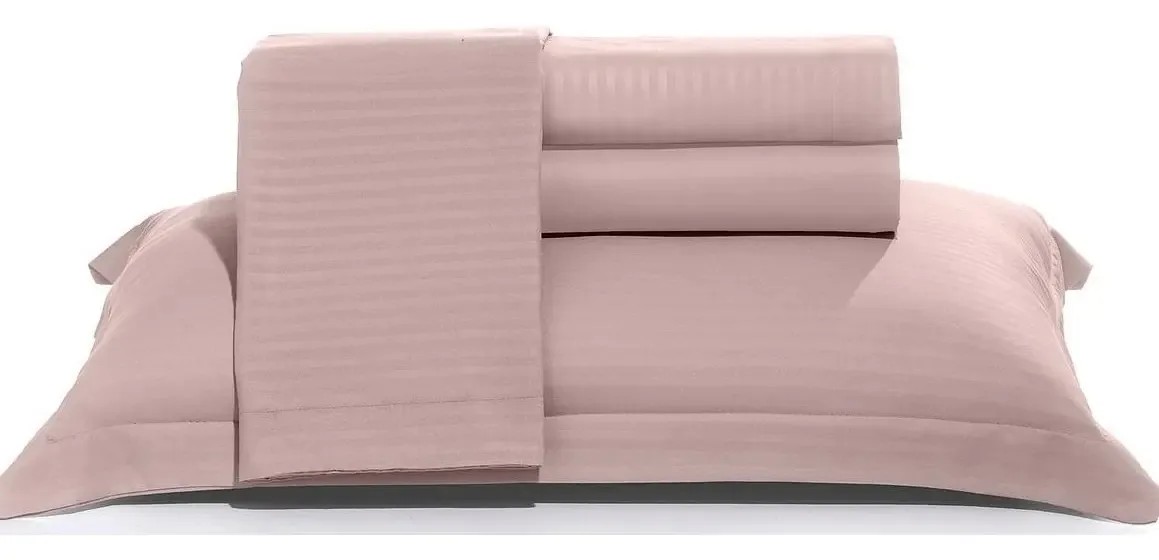 Jogo Roupa De Cama Luma Comfort - King Cor Rosa Blush