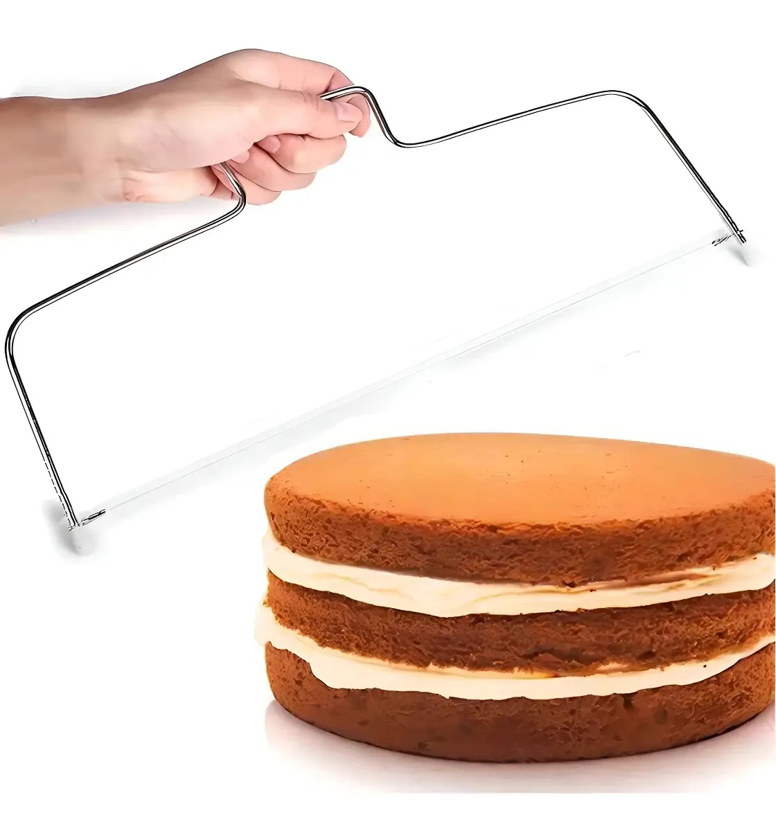 Cortador Nivelador Fatiador De Bolos Confeitaria Fios Duplo