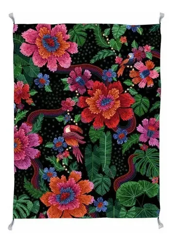 Canga Farm Praia Estampada Florecer Black
