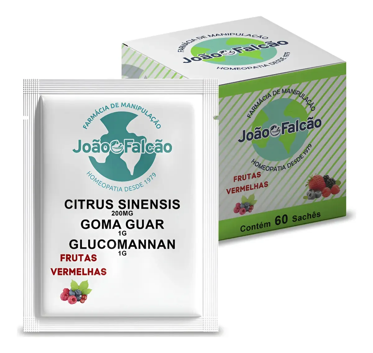 Citrus Sinensis+goma Guar+glucoma.-frutas Vermelhas-60sachês Frutas Vermelhas