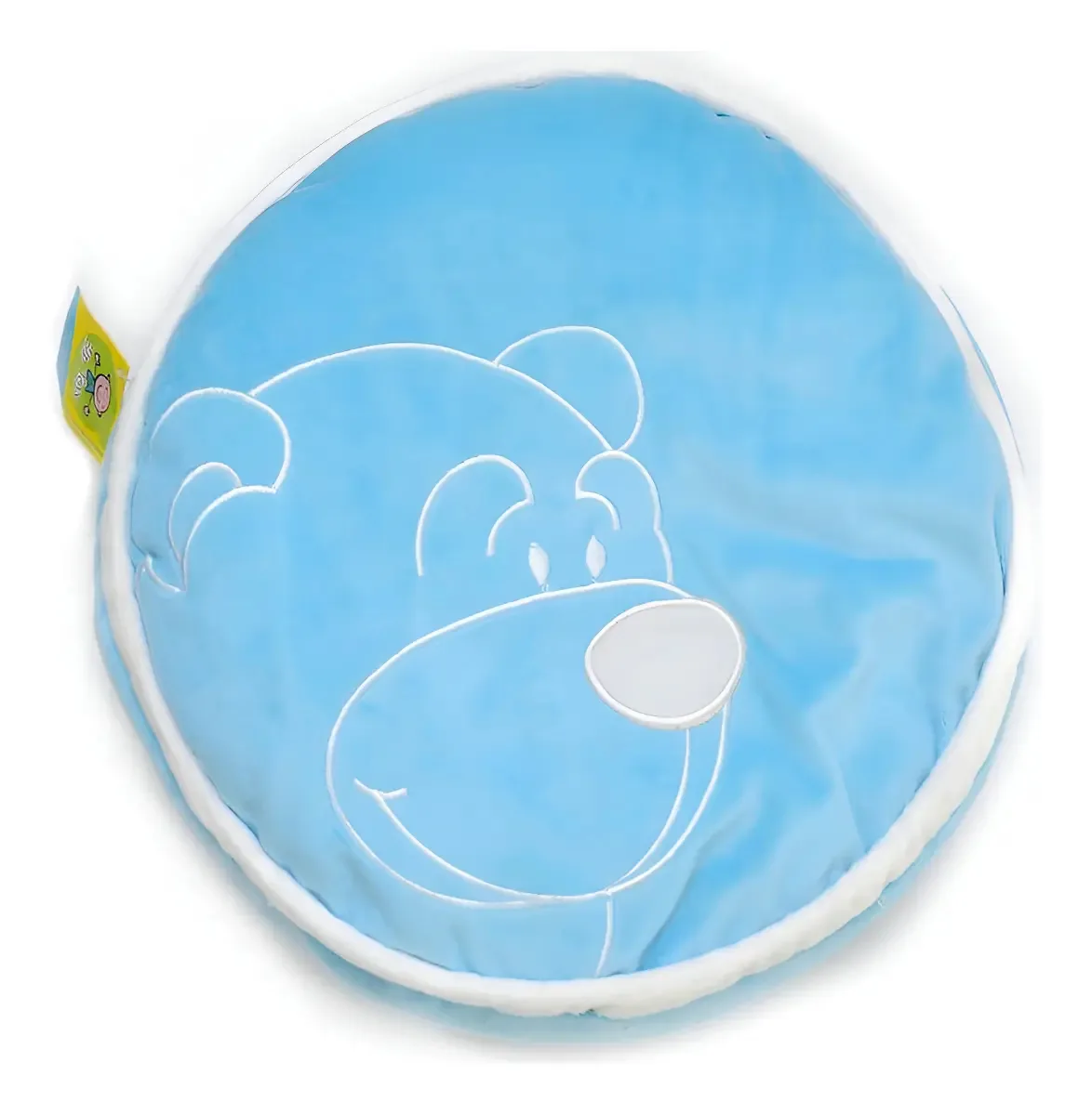 Almofada Infantil Redonda Urso Azul Zip Toys Hipoalergênica