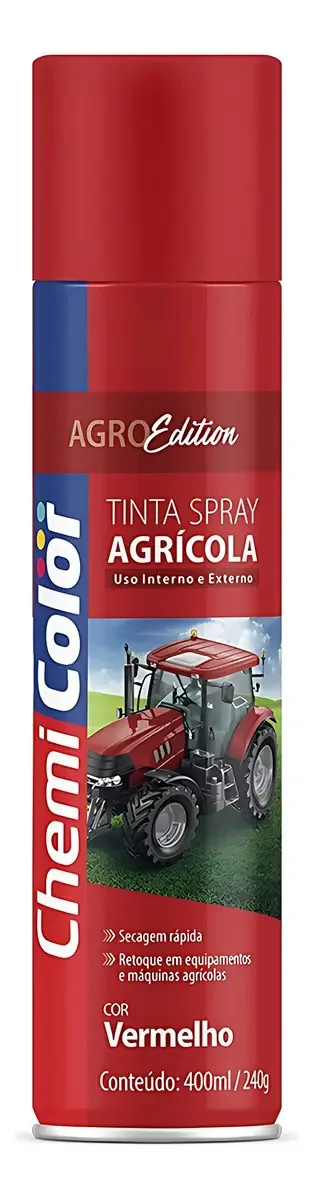 Tinta Spray Agrícola 400ml Chemicolor Cor Vermelho