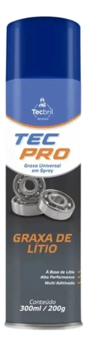 Graxa Spray Lítio Tecbril 300ml Para Veículos E Indústria