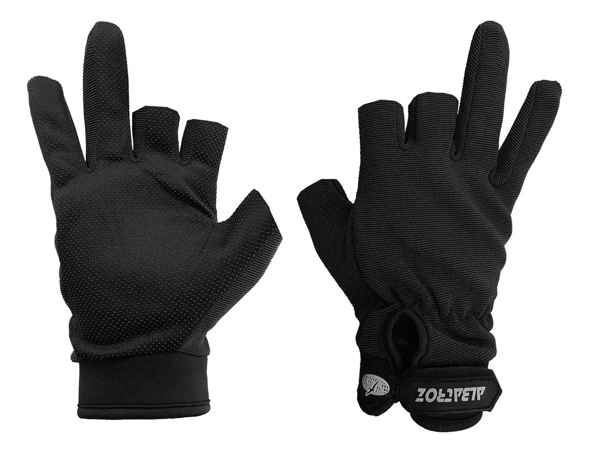 Luva De Pesca Bike Ou Tiro Esportivo 2 Dedos Antiderrapante Cor Preto Tamanho Xl (m)