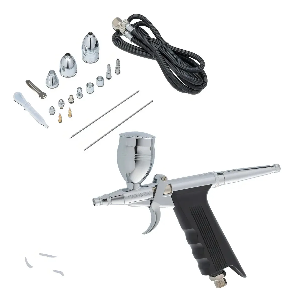 Aerógrafo Pistola Com Acessórios Kit 16 Peças