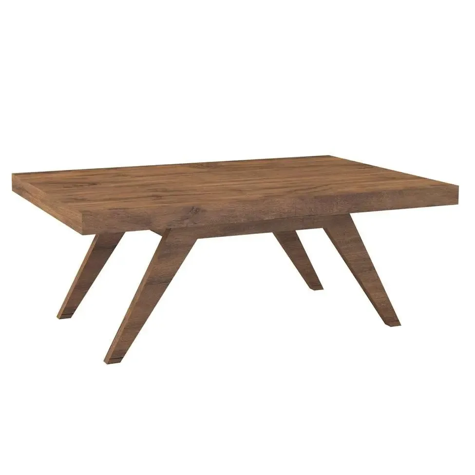 Mesa De Centro Esmeralda Nobre Cor Marrom Médio